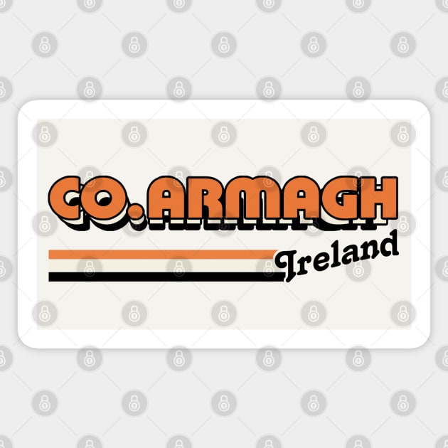 County Armagh / Retro Style Irish County Design Sticker by feck!